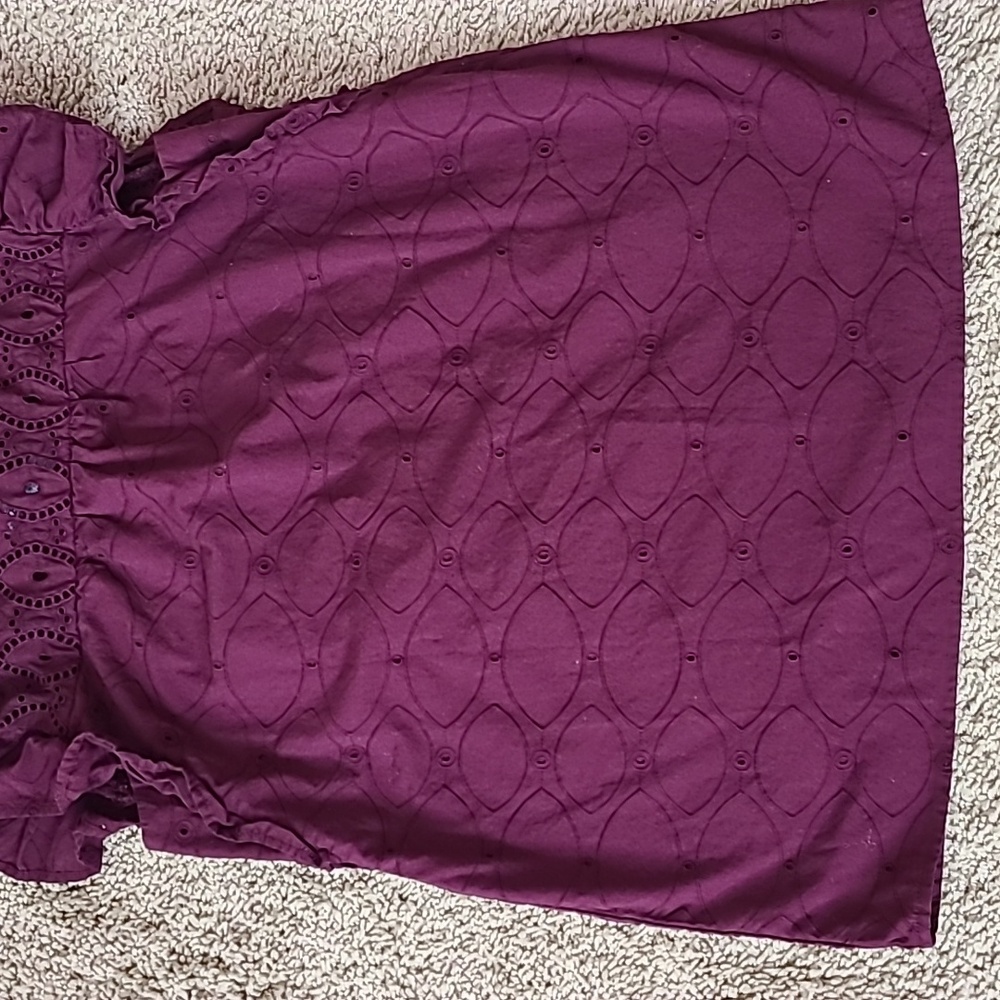 Cotton Purple Blouse - Picture 12 of 13